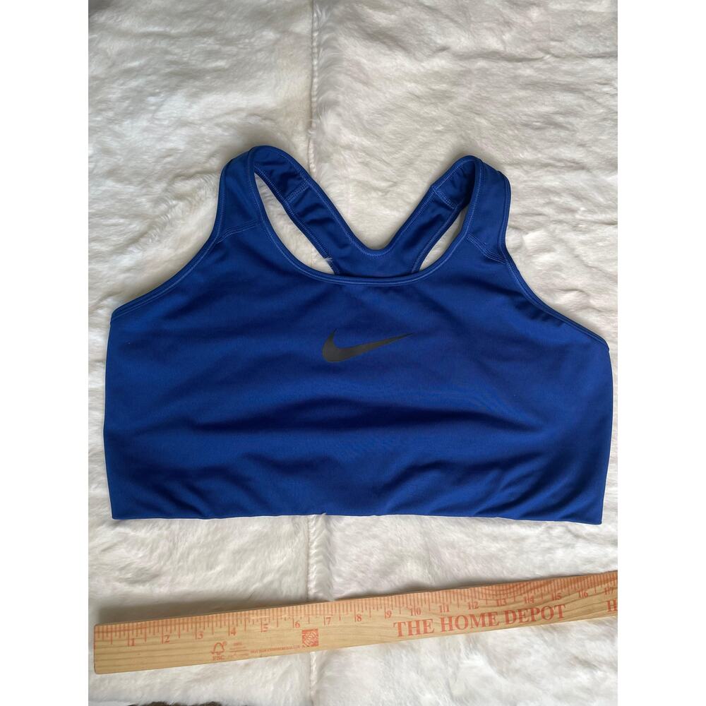 Nike Plus Size Royal Blue Swoosh Medium Support Racerback Sports Bra Size 2X - Picture 2 of 5